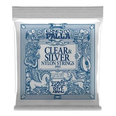 Ernie Ball 2403-U Ernesto Palla Nylon Classical Guitar Strings Clear &amp; Silver