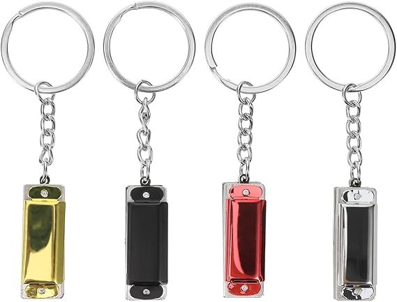 Harmonica Key Chain - White*
