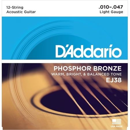 D'Addario Phosphor Bronze Light 12-String Acoustic Strings