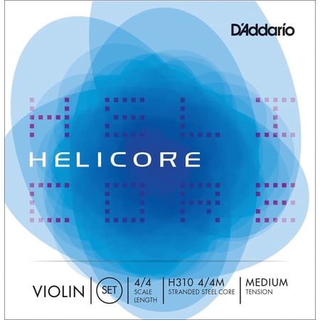 D Addario Helicore Violin String Set 4/4 Scale Medium Tension
