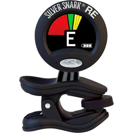 Snark Black Silver Guitar &amp; All-Instrument Rechargeable Clip-On Tuner