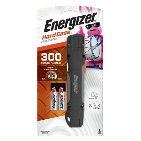Energizer HardCase 250 lumens Black LED Work Light Flashlight AA Battery