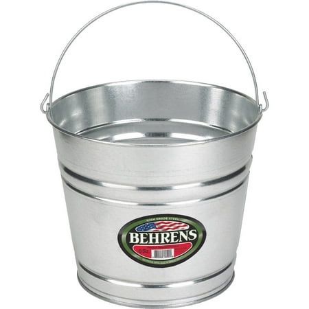 Behrens 10 qt. Galvanized Pail Gray