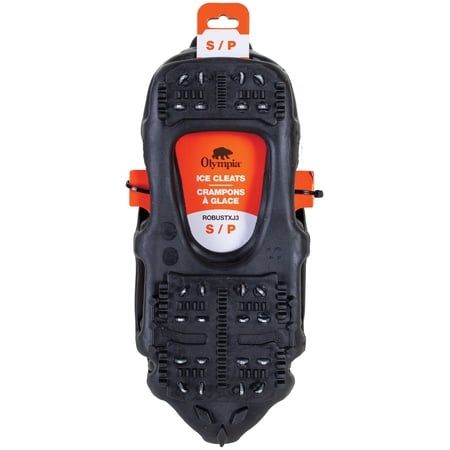 OLYMPIA: Ice Cleats: Small - Portable Snow &amp; Ice Shoe Grips Stretch To Fit All Shoes Small Fits Shoe Sizes W5-8 M4-7