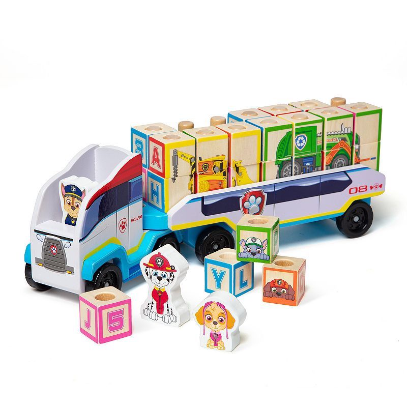 Melissa &amp; Doug PAW Patrol Wooden ABC Block Truck (33 Pieces)
