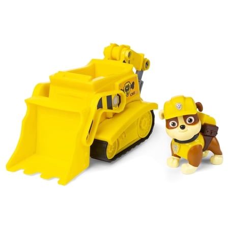 PAW Patrol Rubble’s Bulldozer Vehicle with Collectible Figure for Kids Aged 3 and Up