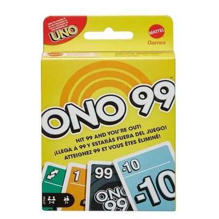 ONO 99 Card Game from Makers of UNO for Kids Adults and Game Night Add Numbers &amp; Don t Go over 99