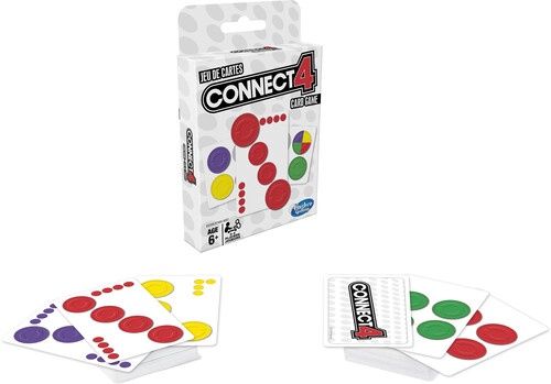 Connect 4 Card Game for Kids Ages 6 and Up 2-4 Players 4-In-A-Row Game