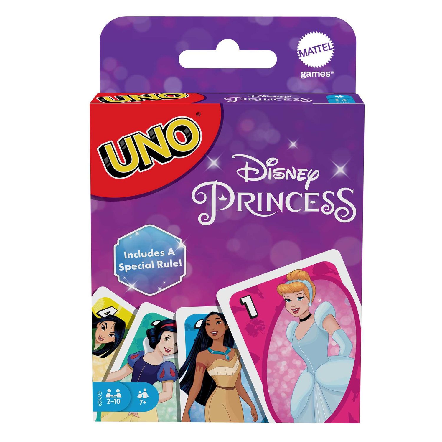 UNO Disney Princesses Card Game for Kids &amp; Family 2-10 Players Ages 7 Years &amp; Older