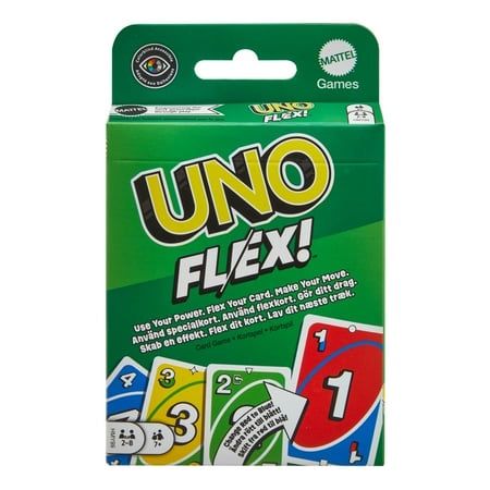 UNO Flex Card Game for Family Game Night 2 to 8 Players Fun for Adults and Kids