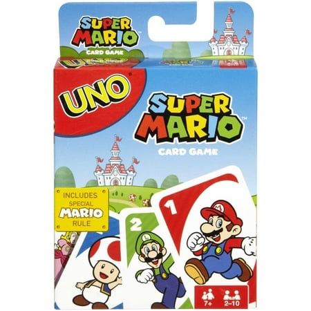 UNO Super Mario Card Game for Kids &amp; Family 2-10 Players Ages 7 Years &amp; Older