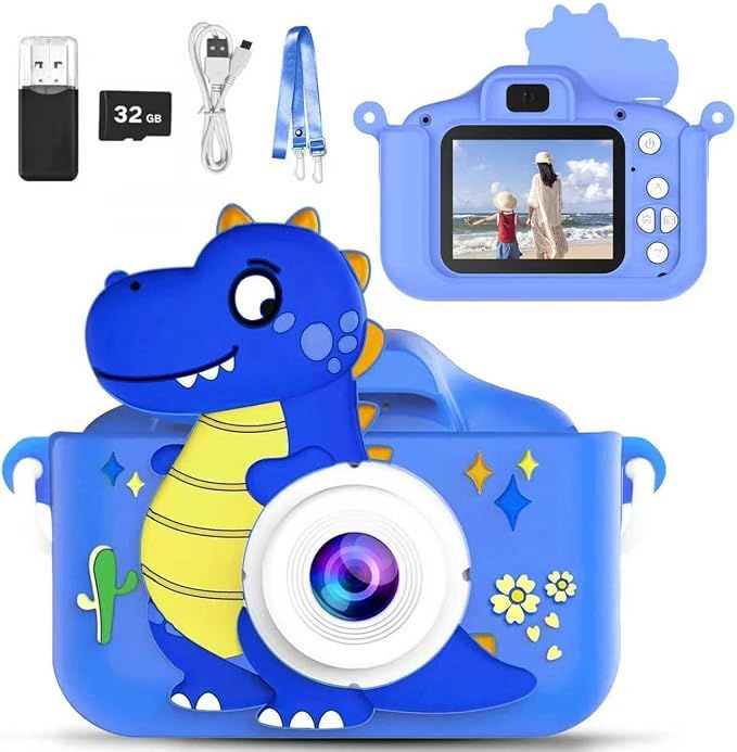 Kid's Camera - Blue Dinosaur