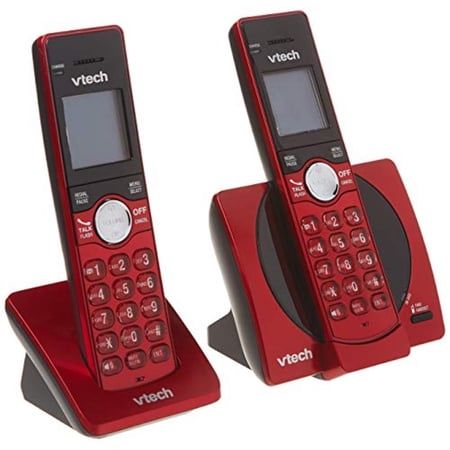 VTech CS6919-26 DECT 6.0 Cordless Phone with 2 Full Duplex Handsets - Red