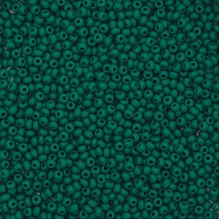 John Bead Czech Glass Seed Beads - Dark Green 10/0 22 g vial