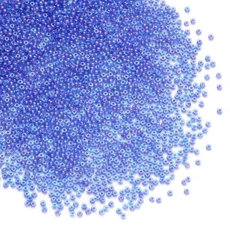 Dazzle-It! Purple-lined Czech Seed Beads - Aqua - 10/0