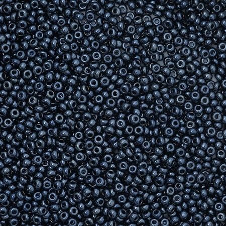 John Bead Czech Glass Seed Beads - Gunmetal 10/0 22 g vial