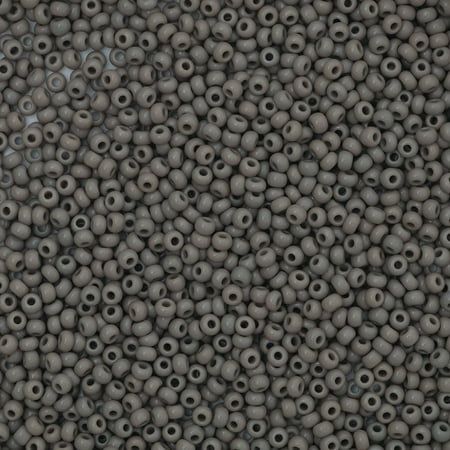John Bead Czech Glass Seed Beads - Grey 10/0 22 g vial