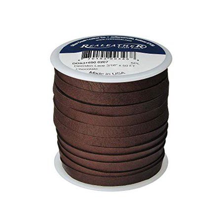 Realeather Deerskin Leather Lace 3/16 x 50 Chocolate