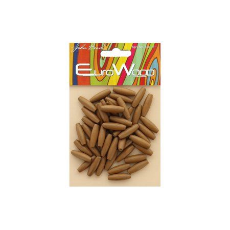 286522 18 JOHN BEAD WOOD BEADS SPAGHETTI 6X20MM COFFEE