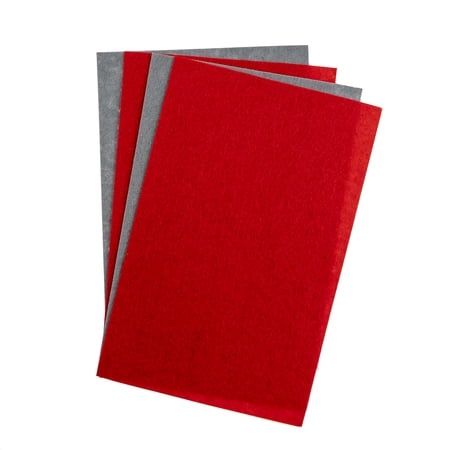 GoodFelt Beading Foundation 1.5mm 5x8in 4pcs Blood Red and Grey