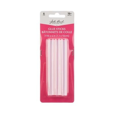 John Bead™ 4in Clear Hot Melt Glue Sticks for Glue Gun 6pcs