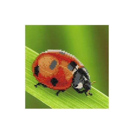 DIAMOND ART BY LEISURE ARTS Diamond Painting Kits For Adults 8x8 Beginner Ladybug