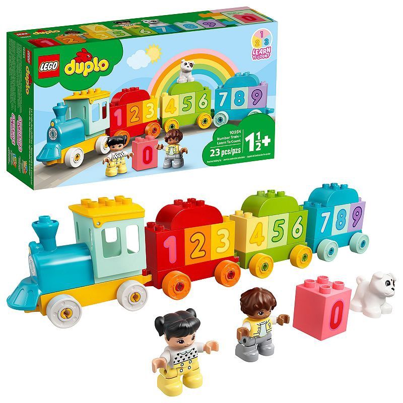 LEGO DUPLO My First Number Train 10954 Fine Motor Skills Toy with Bricks for Learning Numbers Preschool Educational Toys for 1.5 - 3 Year Old Toddlers Girls &amp; Boys Early Development Activity Set