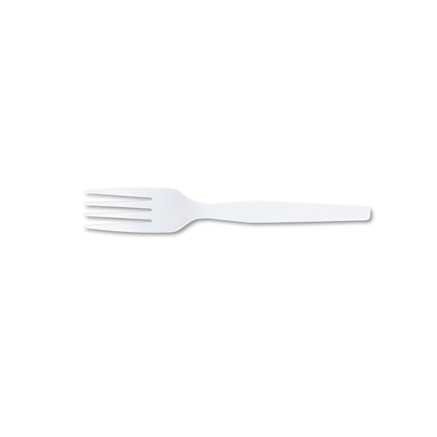 Dixie® Plastic Utensils, Medium-Weight Forks, White, Box Of 100 Forks