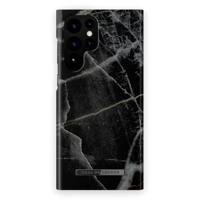 Galaxy S22 Ultra - Ideal Of Sweden Black Thunder Marble Case*