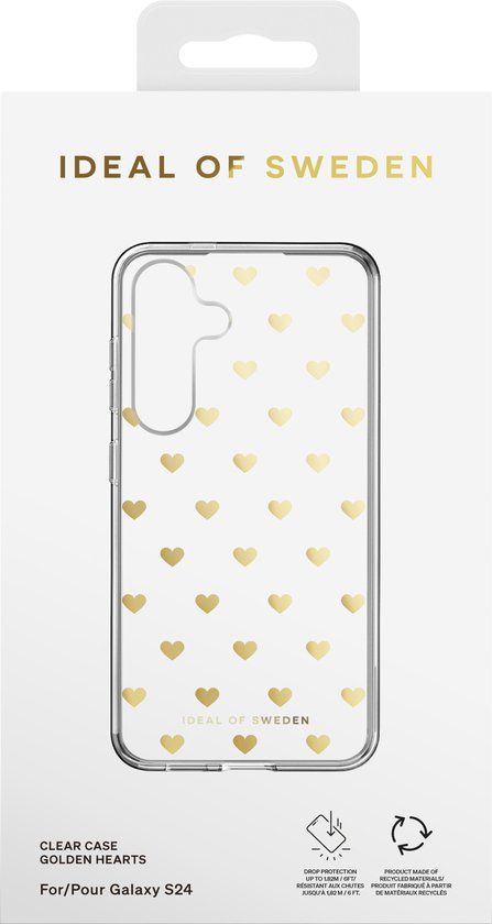 Galaxy S24 - Ideal Of Sweden Gold Hearts Case*