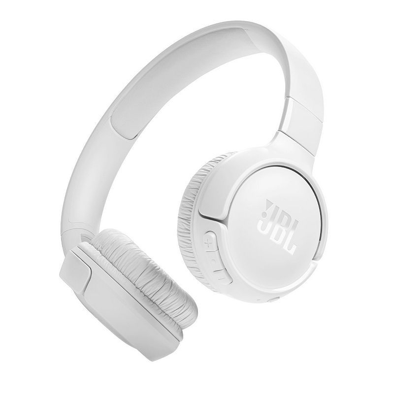 JBL Tune 520BT Bluetooth Wireless On-Ear Headphones - White: Built-In Microphone, USB-C