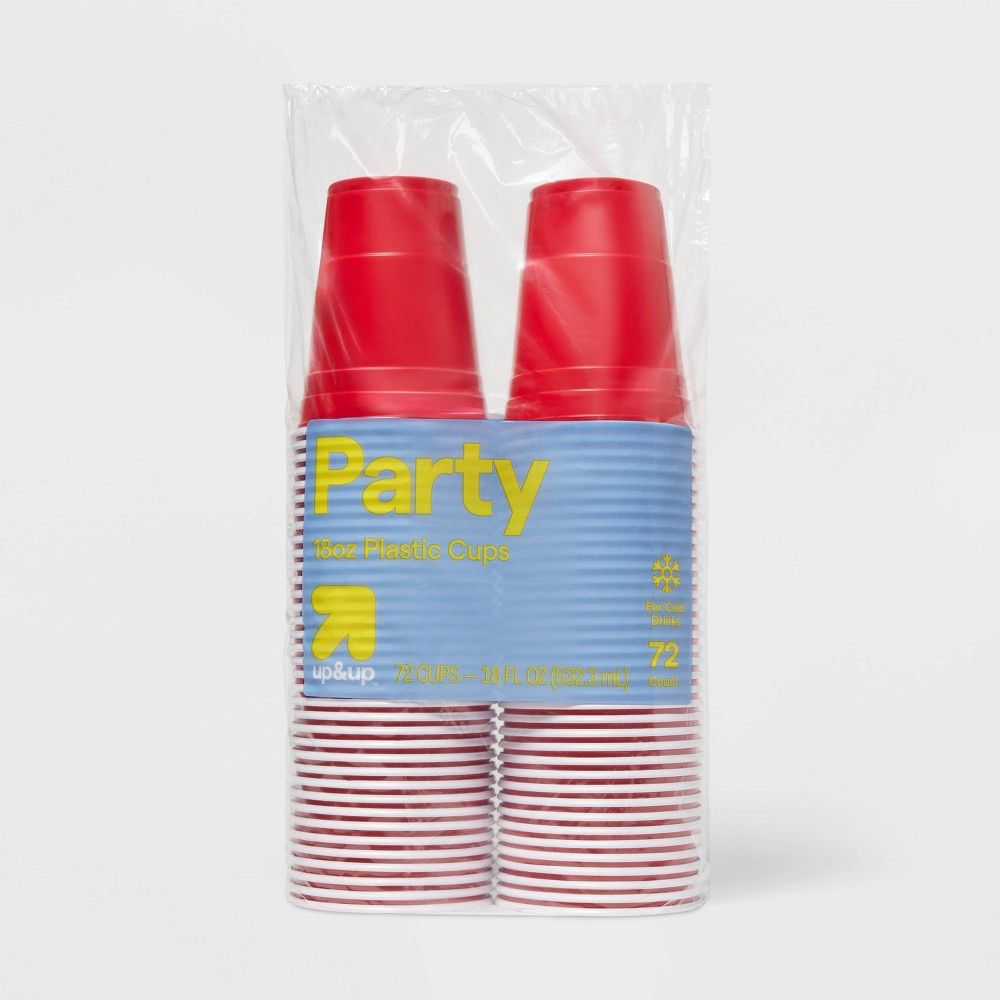 Disposable Red Plastic Cups - 18oz - 72ct - up&amp;up™