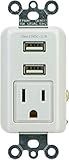 Receptacle In Wall 1 Outlet 2 USB Ports 2.1A 17833