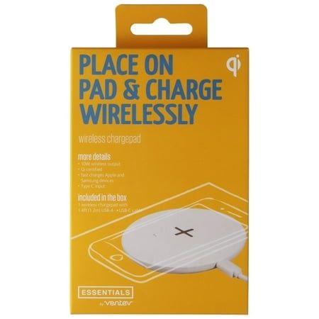 Ventev (10W) Wireless ChargePad and USB-C Cable - White