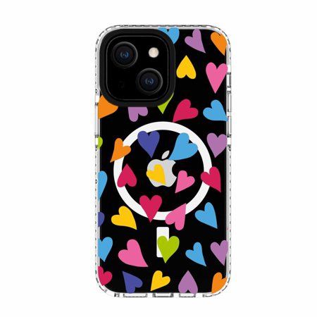 Blu Element Chromatic Print MagSafe Case Brights Hearts for iPhone 15/14/13 Cases