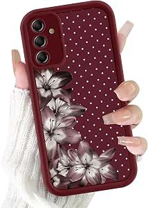 Galaxy A14 - Burgundy Flower Case*