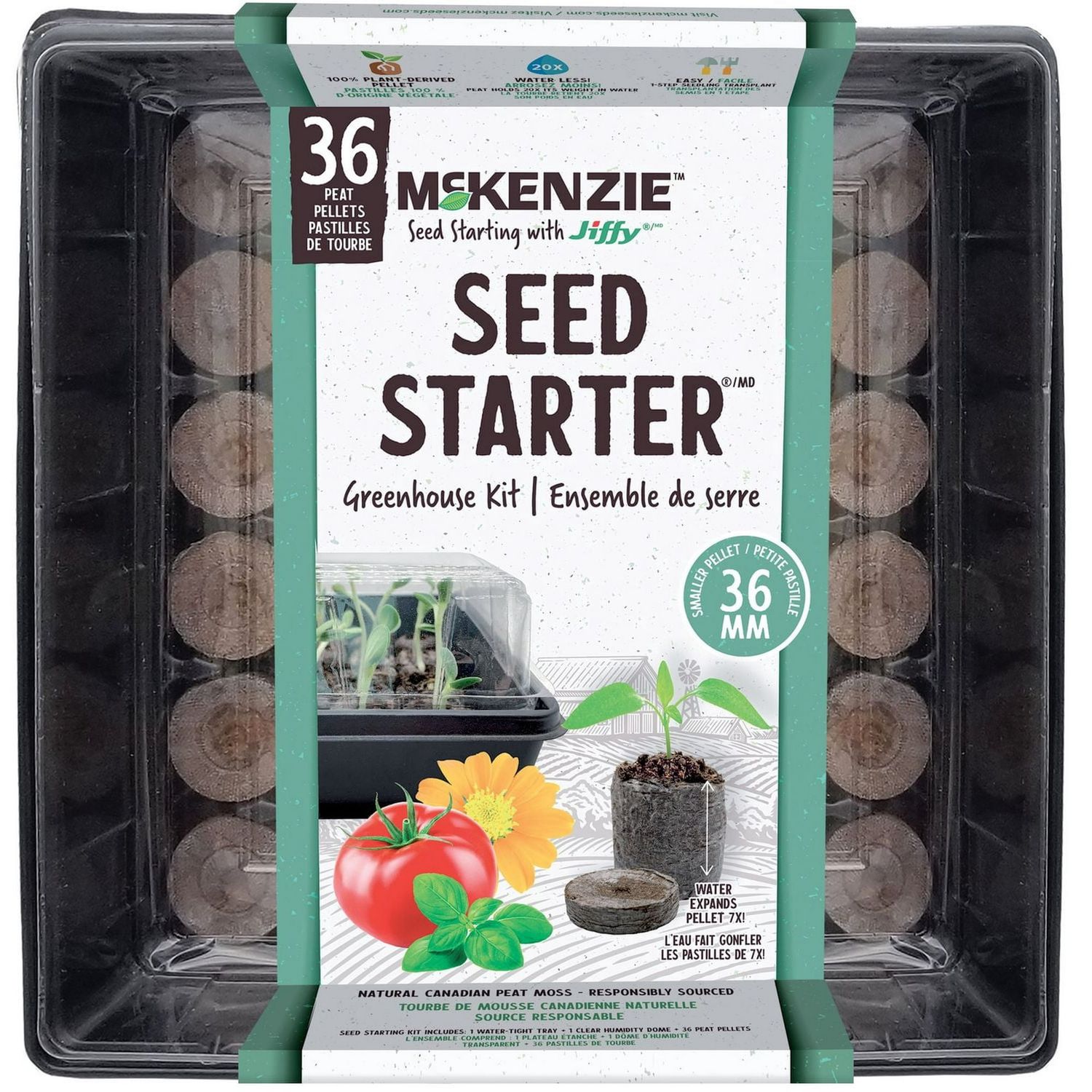 Mckenzie Seeds Mckenzie W Jiffy Pro Greenhouse 36 36mm