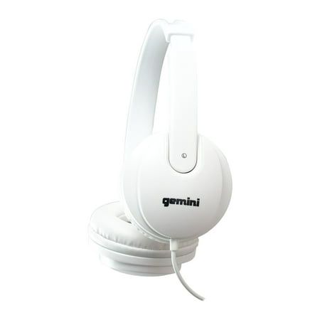 Gemini Professional Audio Equipment DJX-200 Professional Studio Over the Ear DJ Monitor Headphones White (WHT)
