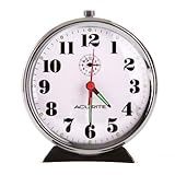 Acu-Rite 15607 Vintage Alarm Clock Black Nickel