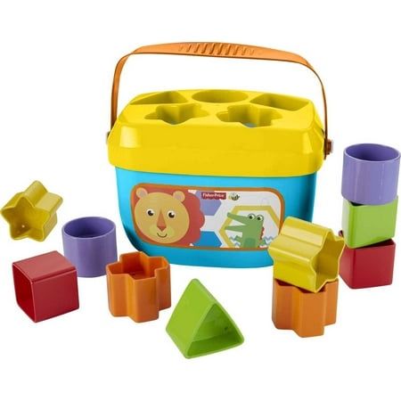 Fisher-Price Baby’s First Blocks Shape-Sorting Toy Set of 10 for Infants 6+ Months