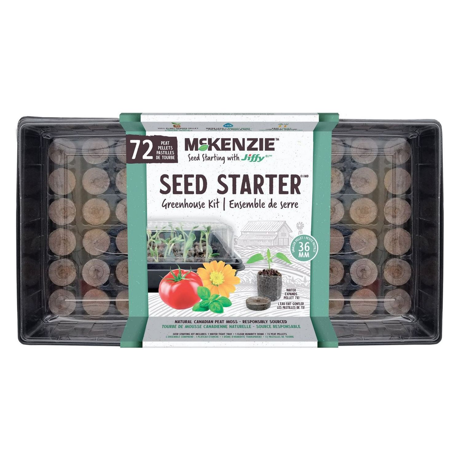 Mckenzie Seeds Mckenzie W Jiffy Greenhouse 72 36mm 72 36mm