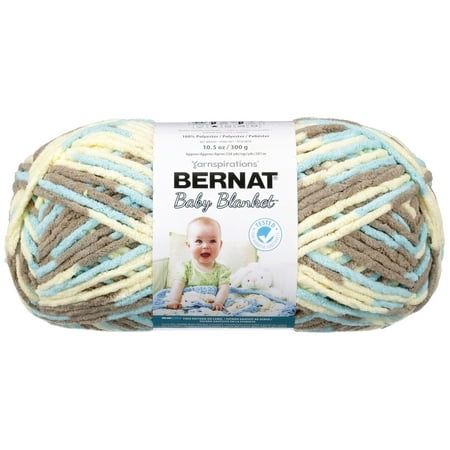 Bernat® Baby Blanket™ #6 Super Bulky Polyester Yarn Beach Babe 10.5oz/300g 220 Yards