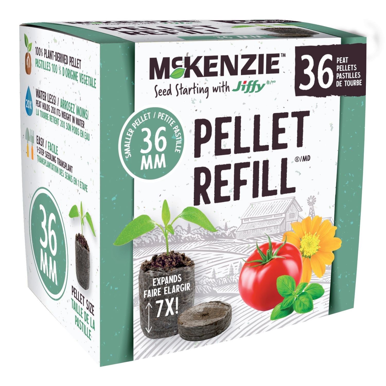 Mckenzie Seeds Mckenzie W Jiffy 36 Peat Refill 36mm 36 Mm