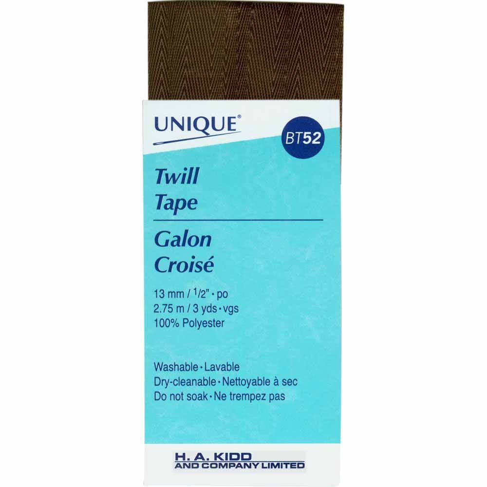 Unique 1/2" Twill Tape - Black