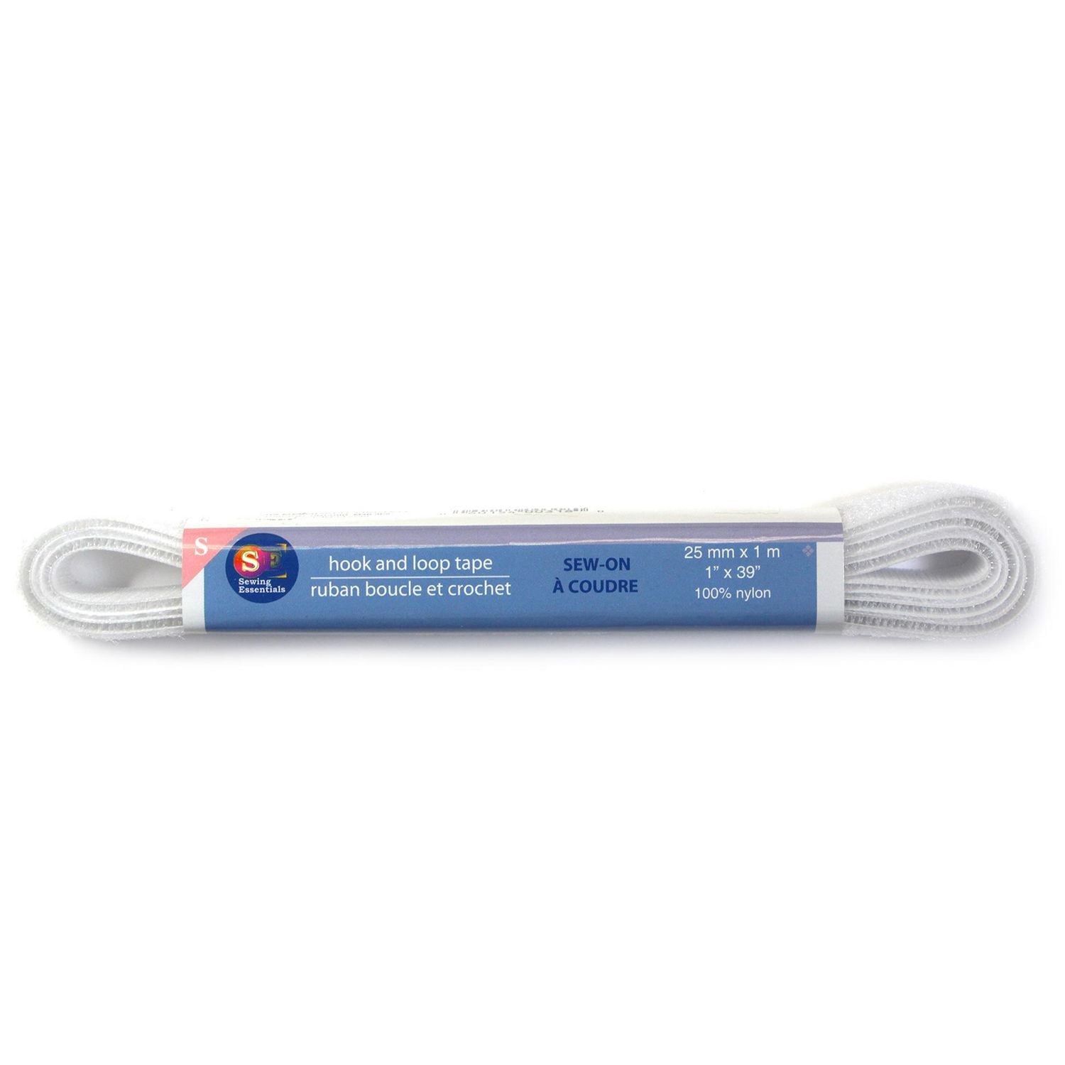 Sewing Essentials Esprit Hook And Loop Tape Sew-On - 25mm X 1m (1" X 39") - White 25 Mm X 1 M