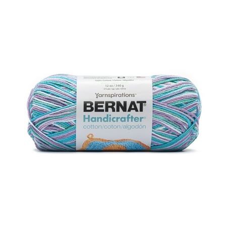 Bernat® Handi Cotton BB™ #4 Worsted (Medium) Cotton Yarn Beach Ball Blue 12oz/340g 608 Yards