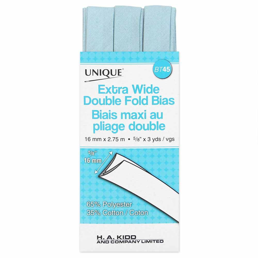 Unique Extra Wide Double Fold Bias - Light Blue