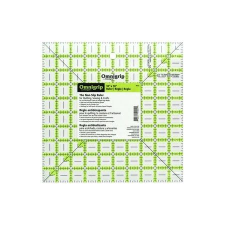 Omnigrip 10 x 10 Non-Slip Square Quilting Ruler by Omnigrid