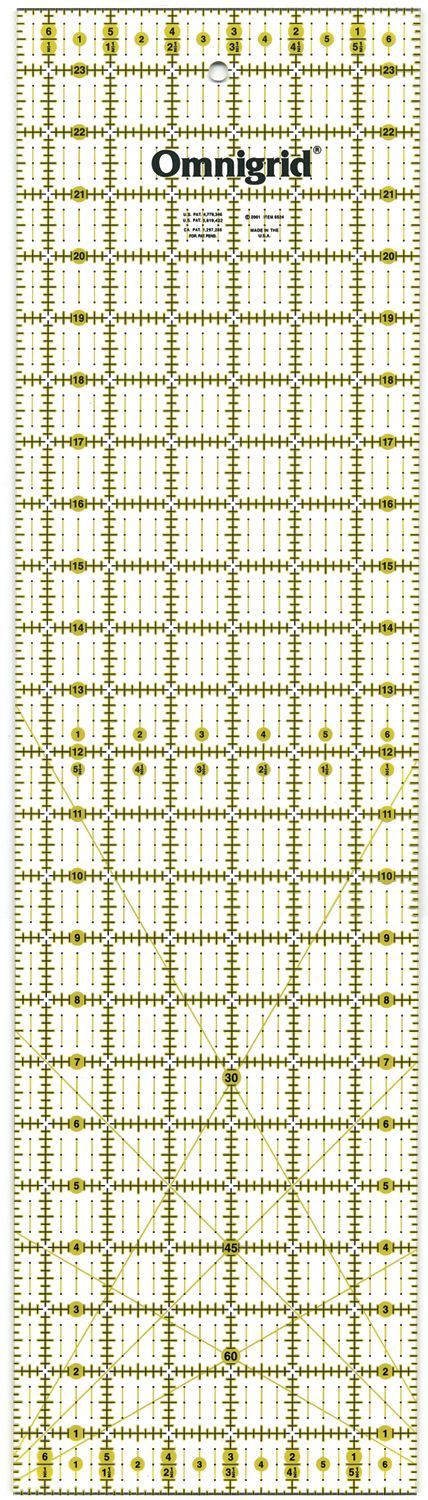 Omnigrid 6.5 x 24 Ruler Rectangle Quilter s Ruler