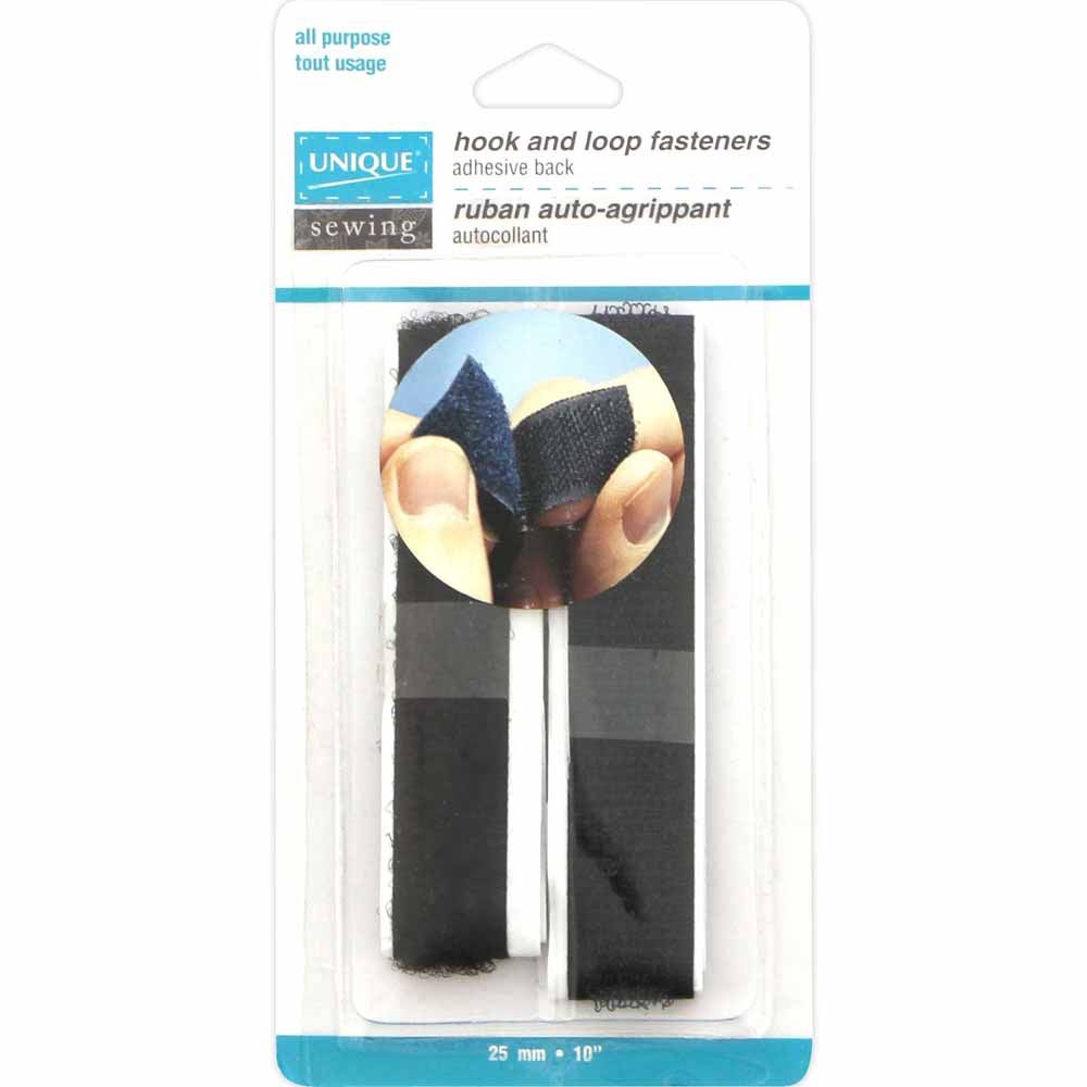Unique 5/8" Adhesive Hook &amp; Loop - Black *